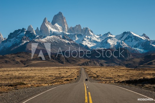 Picture of Road to El Chalten Fitz Roy in background